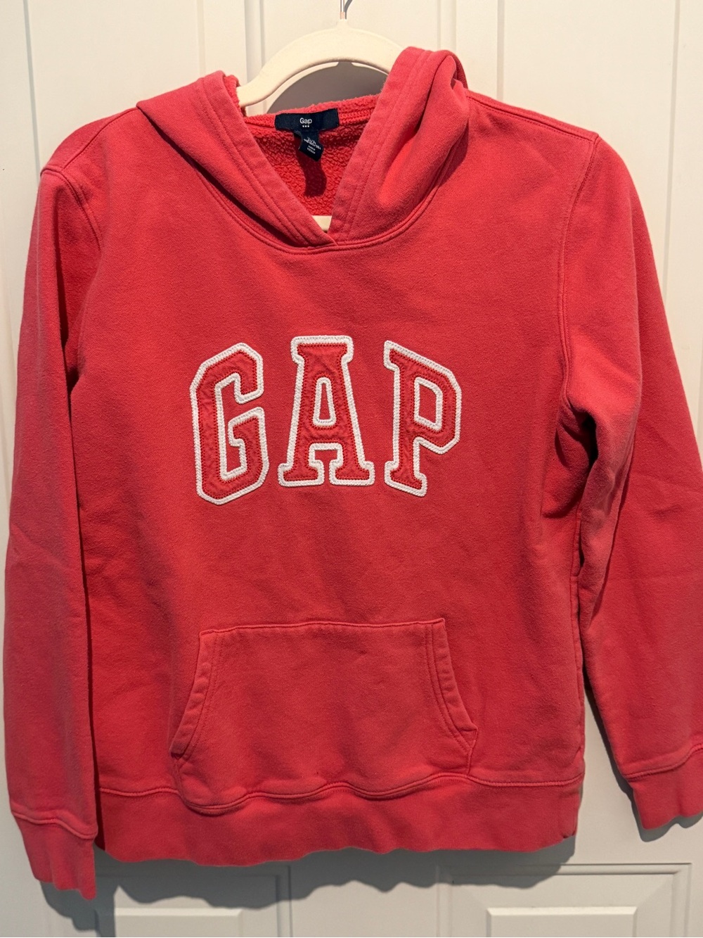 GAP Kids Coral-Red Hoodie with Front Pocket